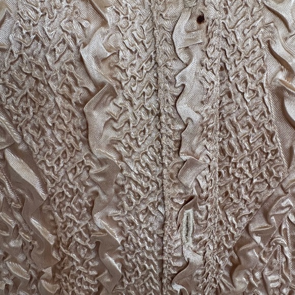 Essentials Textured Tan Button Down Shirt - Picture 3 of 5